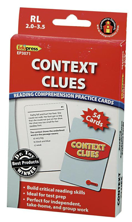 Context Clues Practice Cards, Red Level