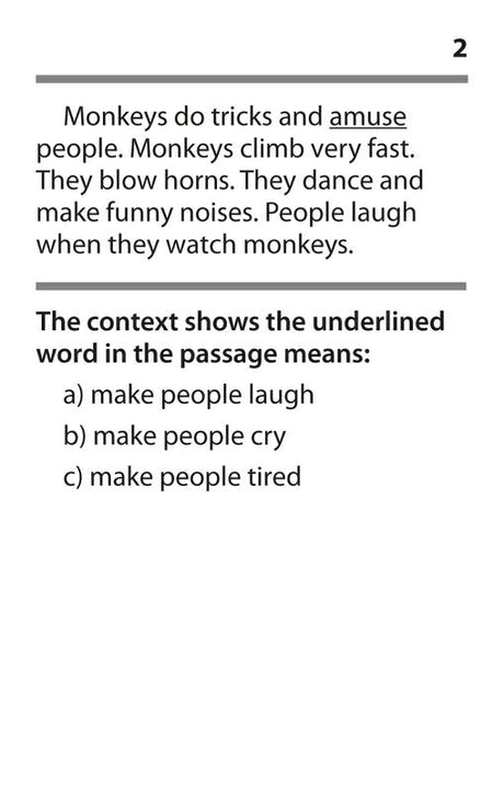 Context Clues Practice Cards, Red Level