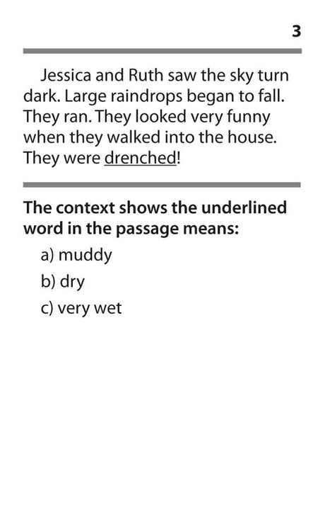 Context Clues Practice Cards, Red Level