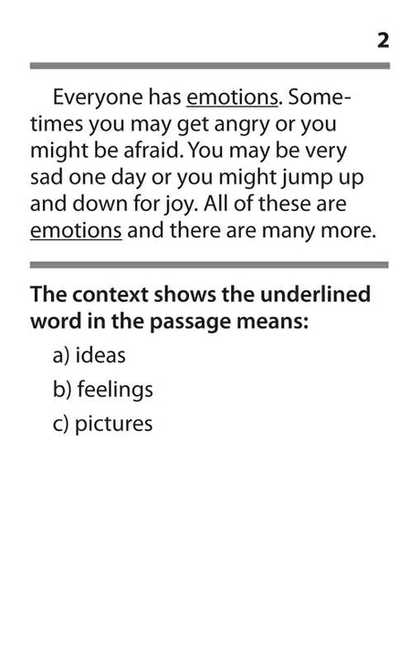 Context Clues Practice Cards, Blue Level