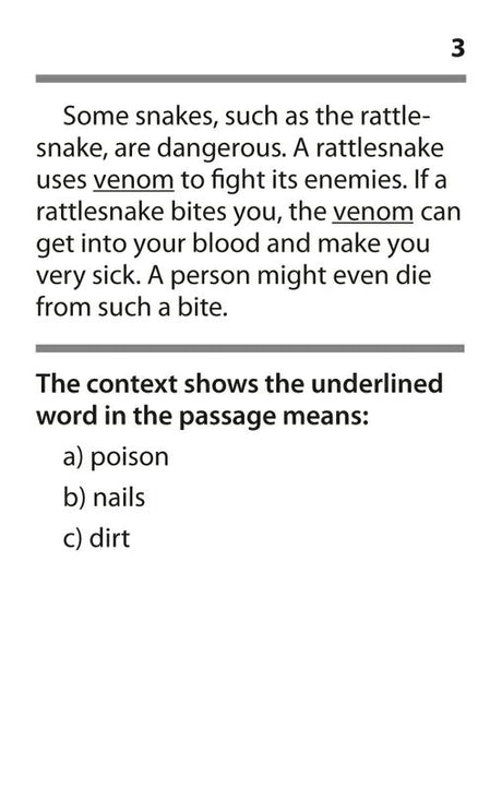 Context Clues Practice Cards, Blue Level