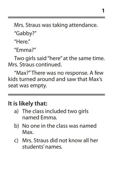 Inference Practice Cards, Green Level