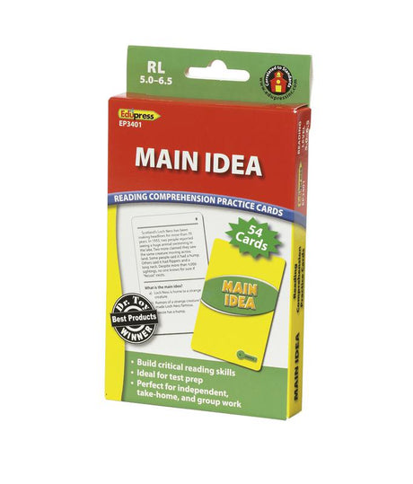 Main Idea Practice Cards, Green Level