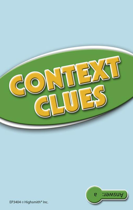 Context Clues Practice Cards, Green Level