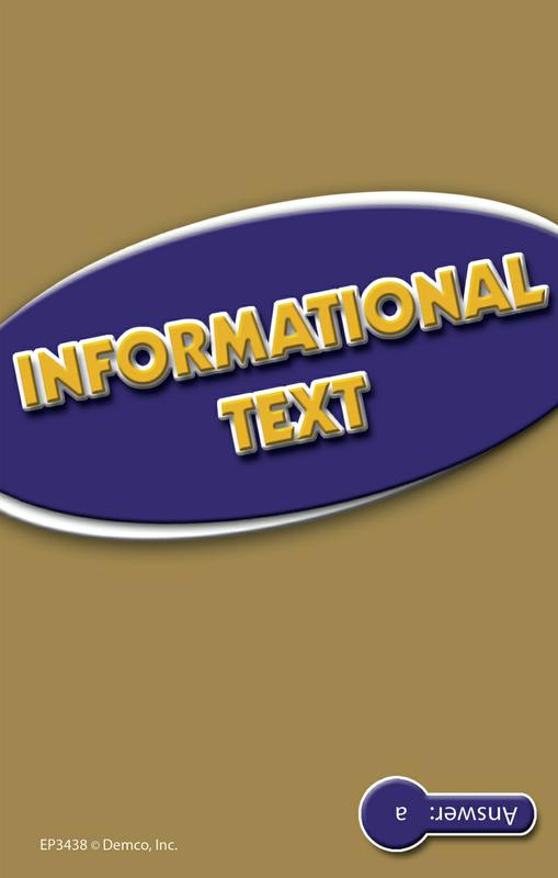 Informational Text Reading Comprehension Practice Cards, Blue Level