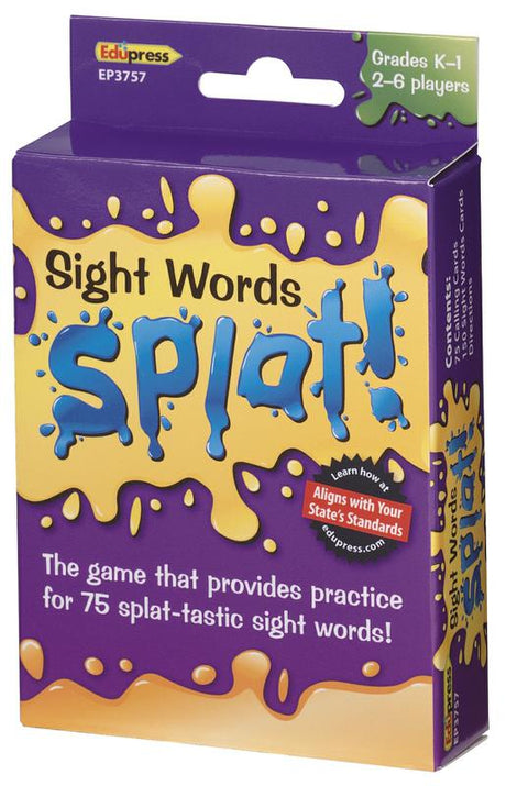 Sight Words Splat Game, Grades K-1