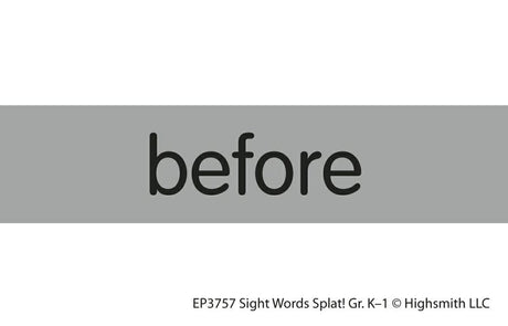 Sight Words Splat Game, Grades K-1