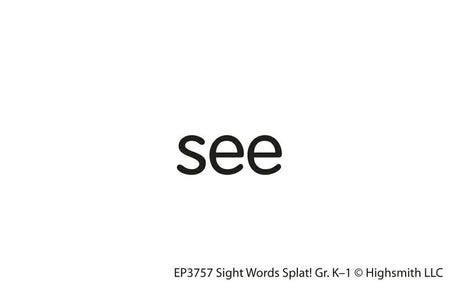 Sight Words Splat Game, Grades K-1