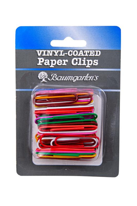 Vinyl Coated Paper Clips Jumbo Size 40Pk