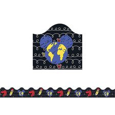 Mickey® Color Pop! Apple, Pencil, World Extra Wide Deco Trim