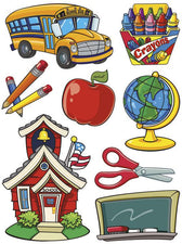 More School Supplies 12 x 17 Window Clings