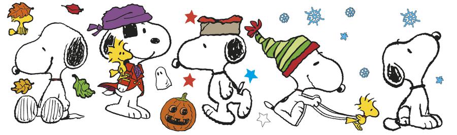 Fall Winter Snoopy Pose Bulletin Board Set 