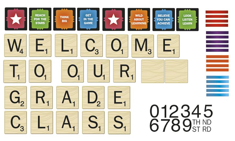 Scrabble Welcome To Our Class Mini Bulletin Board Set