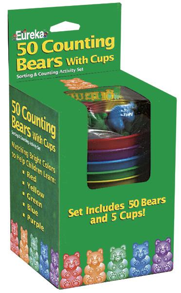 Counting Bear Cups 50 Count Bears 5 Cups
