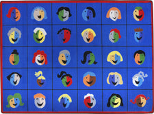 Faces & Places© Classroom Rug, 5'4" x 7'8" Rectangle