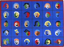 Faces & Places© Classroom Rug, 7'8" x 10'9" Rectangle