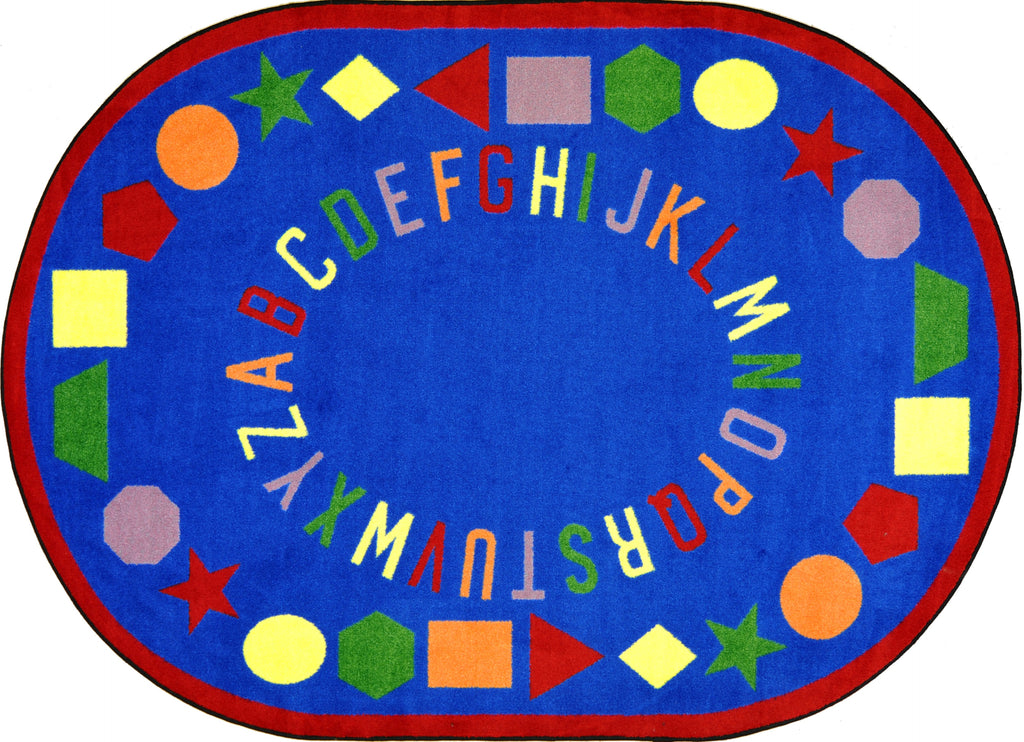 Joy Carpets First Lessons© Alphabet & Numbers Classroom Rug, 7'7