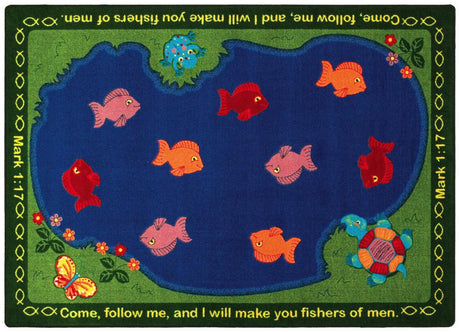 Fishers of Men© Sunday School Rug, 5'4" x 7'8"  Oval