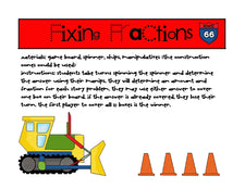 Fixing Fractions! Math Center Game with FREEbies