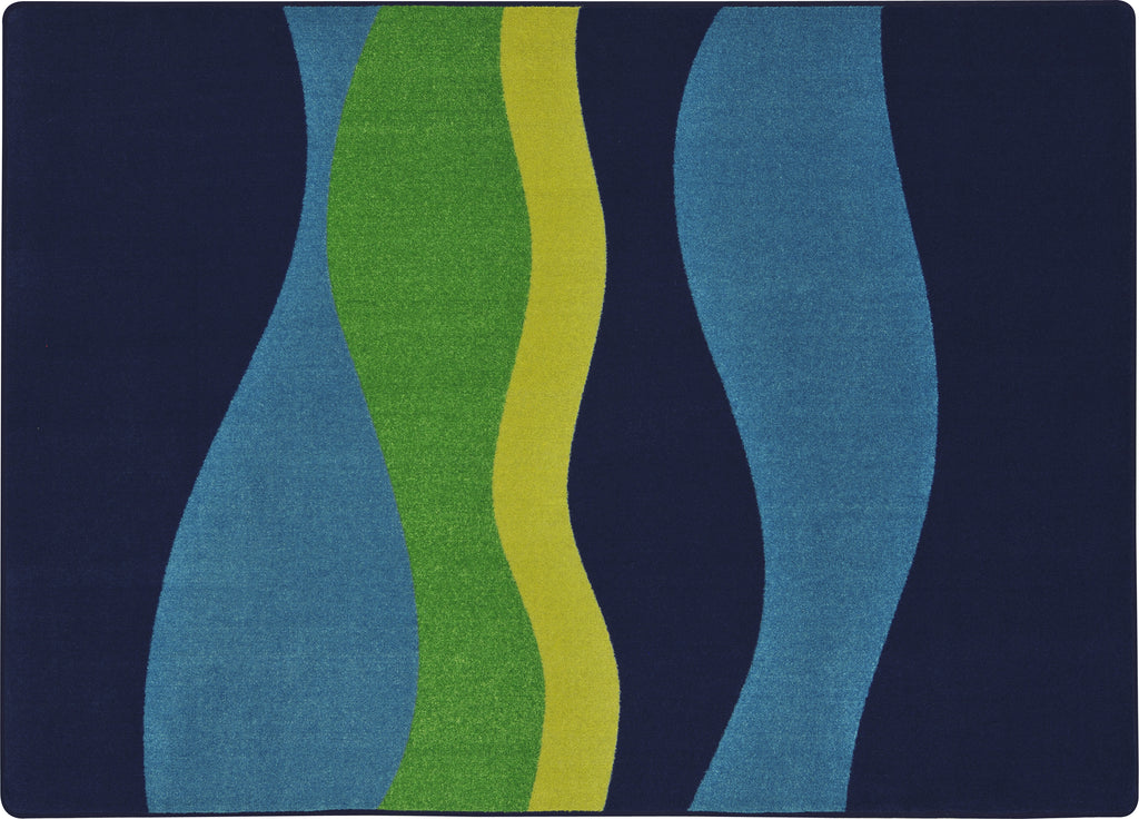 Flow© Navy Classroom Rug, 7'8" x 10'9" Rectangle