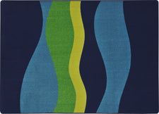 Flow© Navy Classroom Rug, 5'4" x 7'8" Rectangle