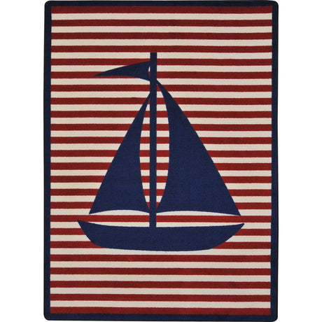 Following Seas™ Classroom Carpet, 5'4" x 7'8" Rectangle - Blue