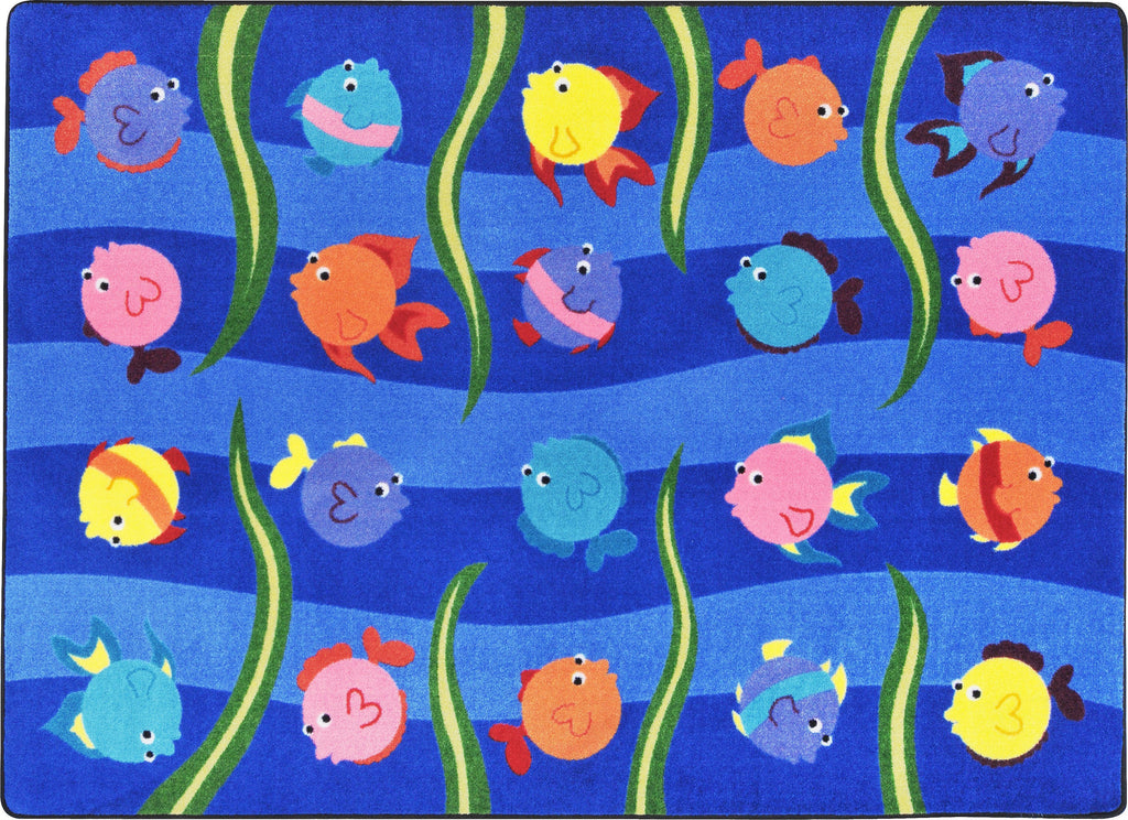 Friendly Fish© Classroom Rug, 5'4" x 7'8" Rectangle