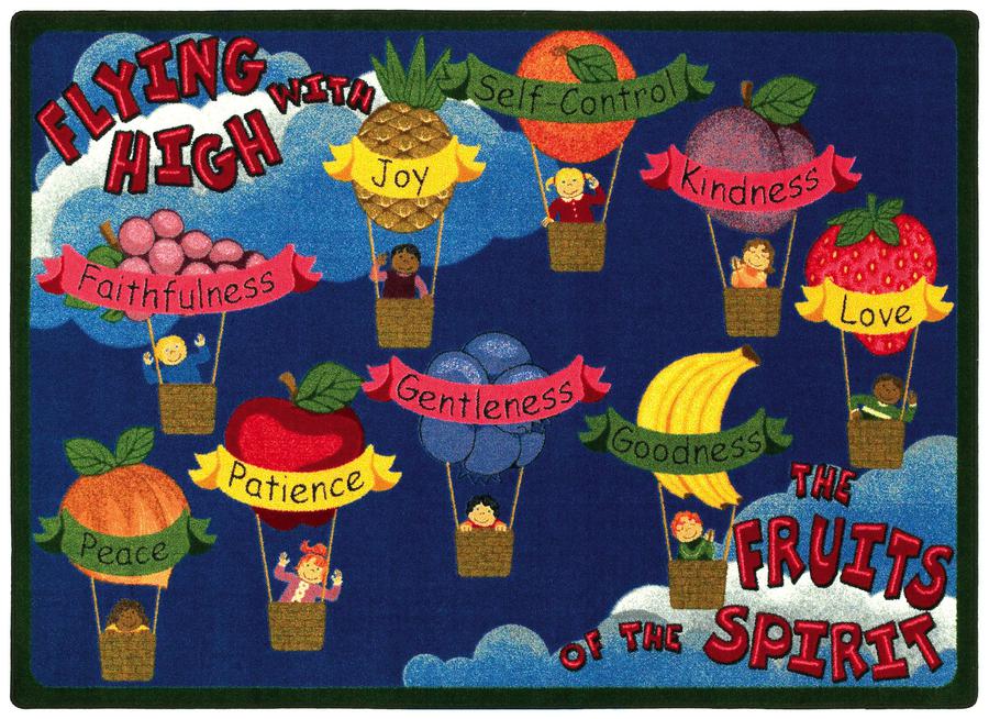 Fruits of the Spirit© Sunday School Rug, 3'10" x 5'4" Rectangle