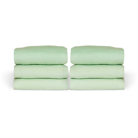SafeFit™ Elastic Fitted Safety Sheets for Foundation's Compact Cribs, Mint (6 Pack)