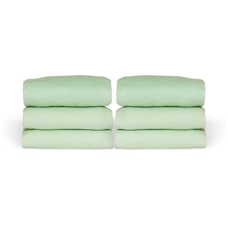 SafeFit™ Elastic Fitted Safety Sheets for Foundation's Full-Size Cribs, Mint (6 Pack)