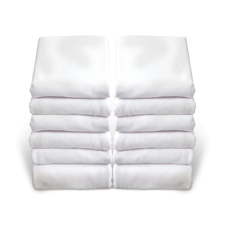 SafeFit™ Elastic Fitted Safety Sheets for Foundation's Compact Cribs, White (12 Pack)