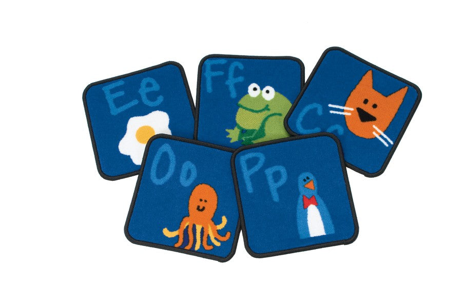 Fun With Phonics Alphabet KID$ Value PLUS Discount Carpet Squares, Set of 26