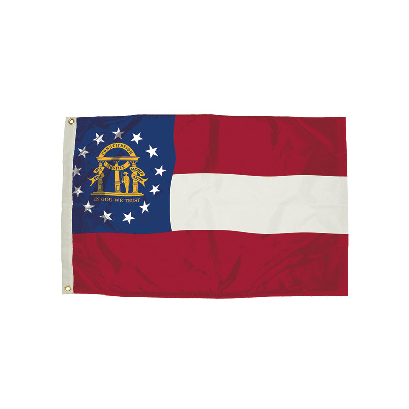 Durawavez Nylon Georgia State Flag, 3' x 5'