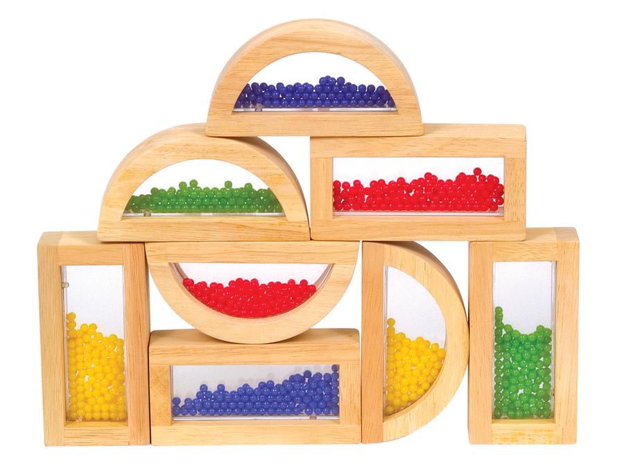 Rainbow Blocks Crystal Bead