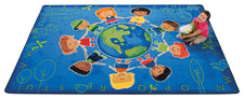 Give the Planet a Hug Alphabet Classroom Rug, 6' x 9' Rectangle