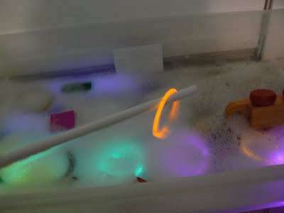 Glow in the Dark Sensory Bin!