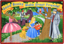 Good Books Make Great Friends© Classroom Rug, 5'4" x 7'8" Rectangle