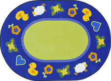 Green Space™ Classroom Carpet, 5'4" x 7'8" Oval