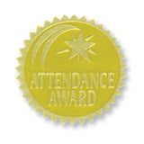 Gold Embossed Certificate Seals, Attendance Award