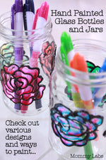 DIY Painted Glass Bottles & Jars