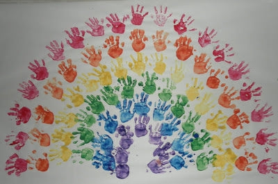 St. Patrick's Day Handprint Rainbow with Bible Story Extension