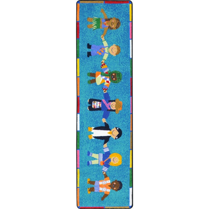 Hands Around the World© Classroom Runner, 2'1" x 7'8" Rectangle