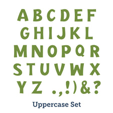AccuCut Happy Day Alphabet Die Cut Set, 4" Uppercase Letters