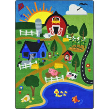 Happy Farm™ Play Room Rug, 7'8" x 10'9" Rectangle