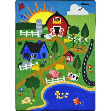 Happy Farm™ Play Room Rug, 5'4" x 7'8" Rectangle