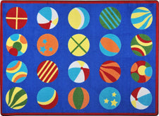 Have a Ball© Classroom Circle Time Rug, 7'8" x 10'9" Rectangle