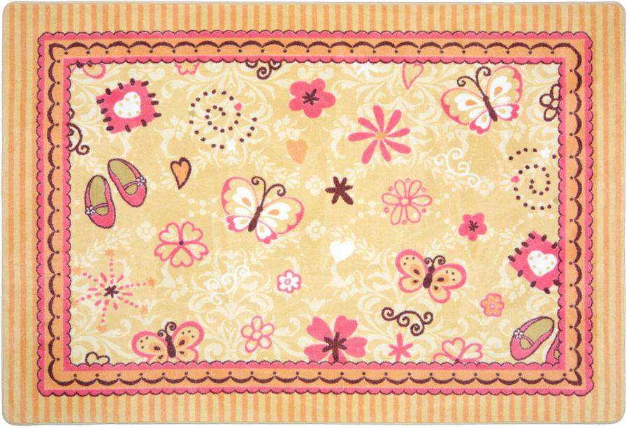 Hearts & Flowers© Classroom Rug, 3'10" x 5'4" Rectangle