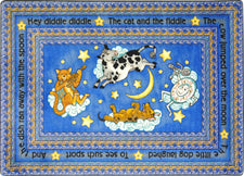 Hey Diddle Diddle© Classroom Rug, 7'8" x 10'9" Rectangle Blue