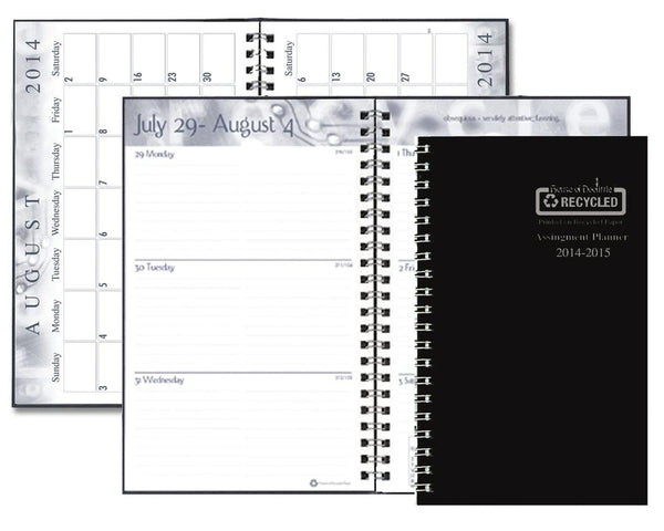 House Of Doolittle Academic Weekly Assignment Book Black | HOD274RTG02 ...