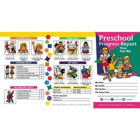 Preschool Progress Report (3 Year Olds)